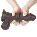 Dildo-Negro-Ventosa-Realistico-Doble-Piel-juguete-sexual